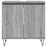 3 Piece Bathroom Cabinet Set Grey Sonoma Engineered Wood 3187795