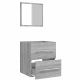 Bathroom Cabinet with Mirror Grey Sonoma 41x38.5x48 cm Engineered Wood 820470