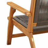 Garden Furniture Grey 122 x 76 x 73 cm Solid Acacia Wood 367824