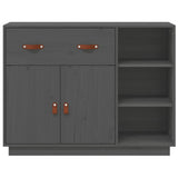 Sideboard Grey 98.5x40x75 cm Solid Wood Pine 820139