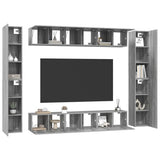 10 Piece TV Cabinet Set Grey Sonoma Engineered Wood 3120249