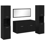 Bathroom Furniture Set 4 pcs Black Oak 41 x 38.5 x 46 cm 3334325