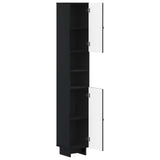 Bathroom Cabinet with Open Shelf EDE Black 30 x 31 x 190 cm 895936