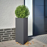 Garden Planter Anthracite Triangular 40x34.5x75 cm Steel 851161
