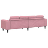 Living Room Couch Pink 250 x 77 x 76 cm 3335094