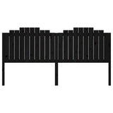 Bed Headboard Black 206x4x110 cm Solid Wood Pine 818494