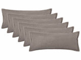 Cushion Cover 6 pcs HOUTEN Light Grey 40 x 80 cm Boucl 918203