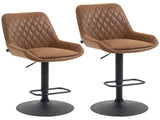 Set of Two Faux Leather Retro Bar Stools T3398P554147