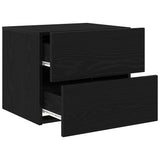 Bedside Cabinet Black Oak 50 x 39 x 41 cm Engineered Wood 863076