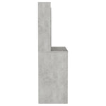 Makeup Table with LED Lights 100x40x135 cm MDF Concrete Grey 331544