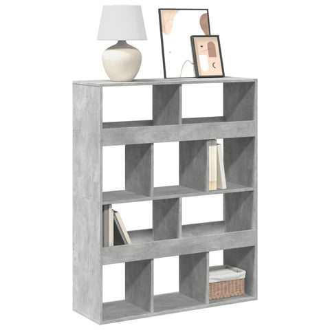 Bookcase Concrete Grey 100x33x125.5 cm Engineered Wood 3309360