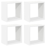 Wall Cube Shelves 4 pcs White 26x15x26 cm 807026