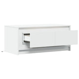Coffee Table with LED Lights White Engineered Wood 851984