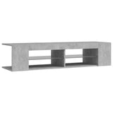 TV Cabinet with LED Lights Concrete Grey 135x39x30 cm 804233