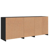 Sideboard with LED Lights Black 162x37x67 cm 3209031