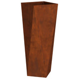 Planter 2 pcs Rusty 30 x 30 x 75 cm Weathering Steel 883779