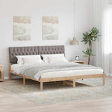 Bed Frame with Upholstered Headboard Brown 180 x 200 cm 3394386
