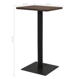 Bistro Table Dark Ash 50x50x107 cm 321923