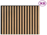 Wall Panels 8 pcs Natural 60.5 x 60 cm 42046451