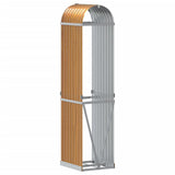 Log Holder Wood Look 40x45x170 cm Galvanised Steel 364578