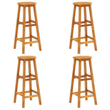 Bar Stool Set of 4 Acacia Wood Color Solid Acacia wood Standard 310285