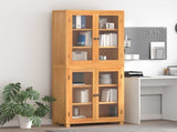 Storage Furniture Set with Shelf 2 pcs Natural 80 x35 x 185 cm 3328625