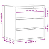 Corner Chest of Drawers Old Wood 60x41x58 cm Engineered Wood 852850