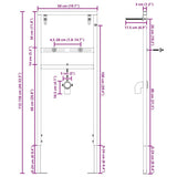 Bathroom Wall Support Height Adjustable Blue 50 x 3 x 112 cm 4106572