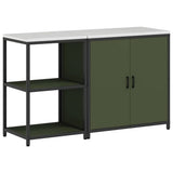 Kitchen Storage Set HATTEM 2 pcs Olive Green Cold-rolled Steel 3392683