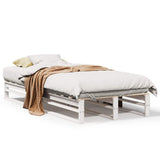 Bed Frame without Mattress White 90x200 cm Solid Wood Pine 850834