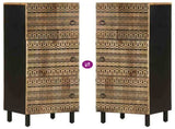 Highboard 40x33.5x110 cm Solid Rough Wood Mango 4018657