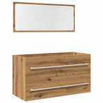 ZNTS 2 Piece Bathroom Furniture Set Artisan Oak Engineered Wood 856389