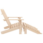 2-Seater Garden Adirondack Chair & Ottoman Fir Wood 315912