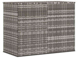 Garden Cushion Box PE Rattan 100x49x103.5 cm Grey 317225