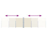 Retractable Side Awning Cream 140x1000 cm 48485