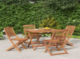 5 Piece Garden Dining Set Solid Wood Acacia 3152900