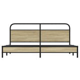 Metal Bed Frame without Mattress Sonoma Oak 200x200 cm 3318687