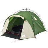 ZNTS Camping Tent Dome 3-Person Green Quick Release 4004226