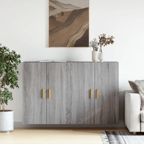 Wall Mounted Cabinets 2 pcs Grey Sonoma Engineered Wood 3197879