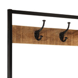 ZNTS Coat Rack 90x35x180 cm Solid Wood Mango and Iron 358568