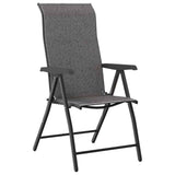 Garden Dining Set 5 pcs Grey Powder-Coated Steel 3379276