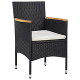 Garden Dining Set Black, Cream White 3095923