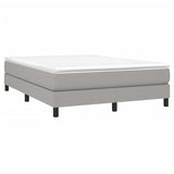 Box Spring Bed Frame Light Grey Double Fabric 3121166