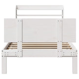 Bed Frame with Headboard without Mattress White 90x200 cm 3306822