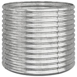 Garden Planter Galvanised Steel 80x80x68 cm Silver 318862