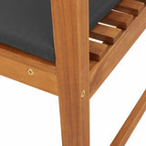 Garden Chair with Cushion 2 pcs Brown Solid Acacia wood 4107156