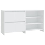 2 Piece Sideboard White Engineered Wood 3098081