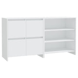 2 Piece Sideboard White Engineered Wood 3098081