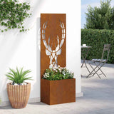 Garden Privacy Screen Rusty 50 x 150 cm Weathering Steel 876489