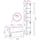 2 Piece Bathroom Cabinet Set BREDA Concrete Grey 3417561